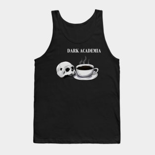 Dark academia coffee and skull Tank Top